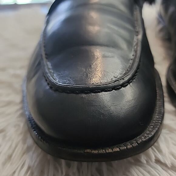 JOHNSTON MURPHY BLACK SHEEPSKIN LEATHER MONKSTRAP DERBYS MENS SIZE 11 - Picture 4 of 16